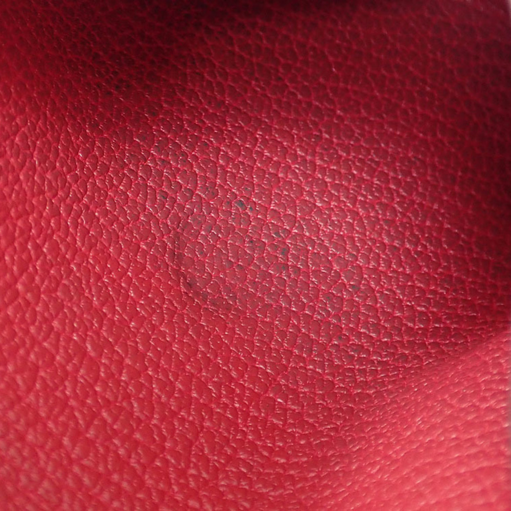 HERMES Bastia Coin Case Women's Rouge Vif Chevre N Stamp Made Around 2010 Purse - Picture 10 of 10